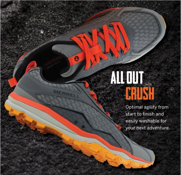 merrell all out crush 2 trail running shoes