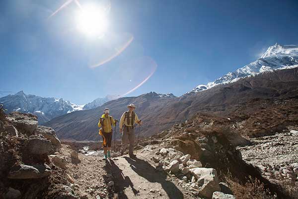 4 Supporters can come along and hike the course Heres Jim walking with Mira Rai at his own pace after the runners have all sped off