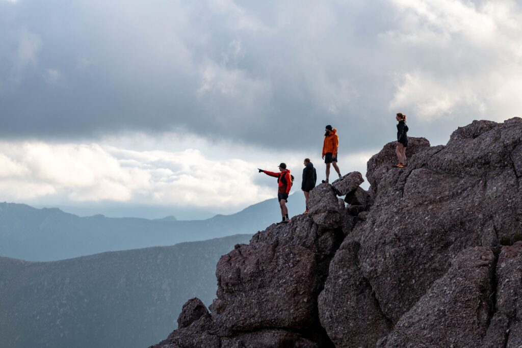 Skyrunning along exposed ridgelines in Australia